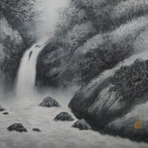 0009 Landscape Painting in Sumi Ink / Tomo Katou 006