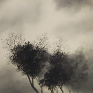 0018 Landscape Painting in Sumi (ink) / Taisei Konno 004