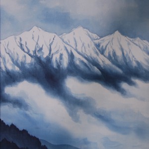 0020 Landscape Painting in Sumi (ink) / Yuri Tezuka 004