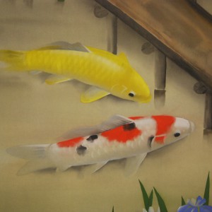 0080 Koi Fish (Carp): Japanese Irises / Shukou Okamoto 005