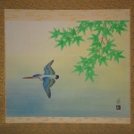 0091Kakejiku with Kingfisher Bird Painting / Tatsurou Shima 002