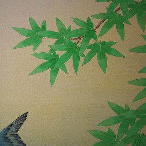 0091Kakejiku with Kingfisher Bird Painting / Tatsurou Shima 006