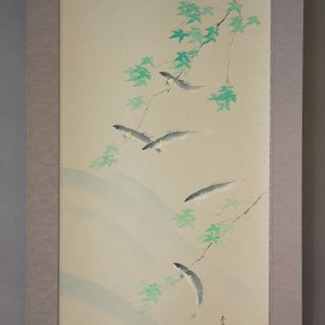 0094 Kakejiku with Sweetfish Ayu Painting / Seika Tatsumoto 003