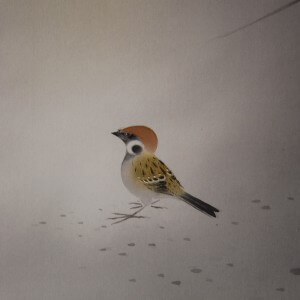 0096 Kakejiku with Peonies Painting / Kinshi Nakatani 006