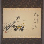 0103 Kakejiku with Chrysanthemum Sake Painting / Tekiho Imoto 002