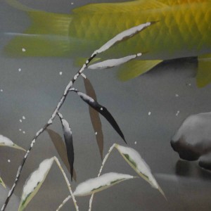 0118 Koi Fish (Carp): Snow Painting / Shukou Okamoto 006