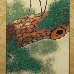 0124 Cranes on the Trunk of a Pine Tree Painting / Shuujou Inoue 004