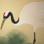0124 Cranes on the Trunk of a Pine Tree Painting / Shuujou Inoue 006