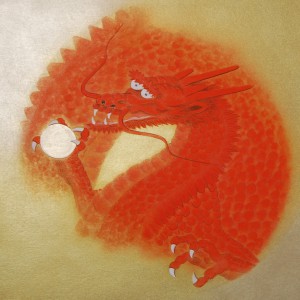 0152 Red Dragon Painting / Tomo Katou 003