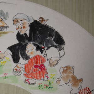 0164 Ryoukan: Gathering Flowers Painting / Katsunobu Kawahito 005