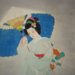 0122 Beautiful Woman Painting: Snow / Hideharu Morita 003