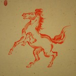 0170 Red Horse Painting / Myoujun Shiozawa 003