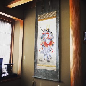 武者　掛軸　床の間