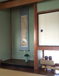 白鷺　床の間