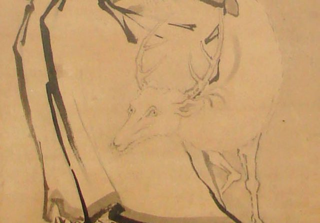 掛軸　折れ　シワ