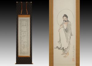 正信念仏偈　出山釈迦　掛軸　top
