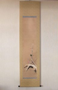 掛軸の折れ 剥落006