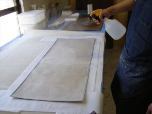 古い屏風 額装 製作