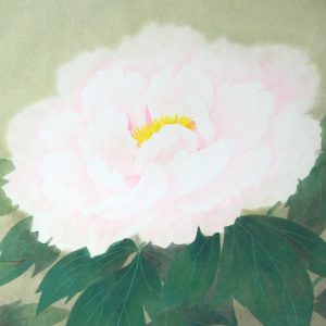 池野扶其　掛軸　牡丹　日本画