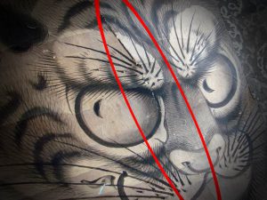 江戸　明治　虎　掛軸　仕立替