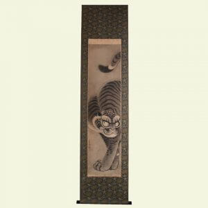 江戸　明治　虎　掛軸　仕立替