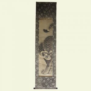 江戸　明治　虎　掛軸　仕立替