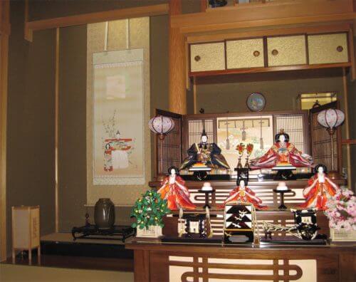 立雛 床の間 雛飾り