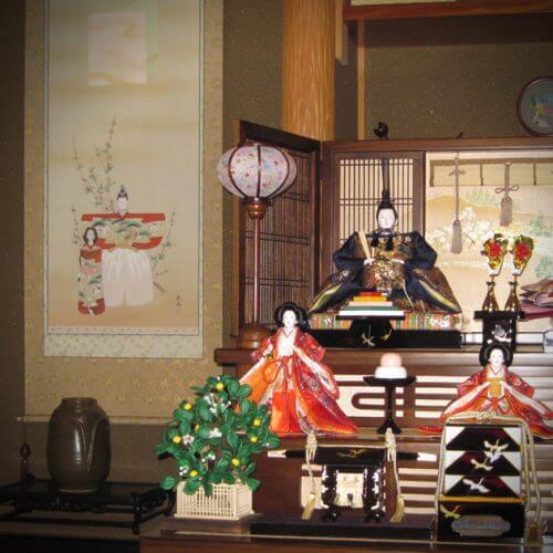 立雛　雛飾り　床の間