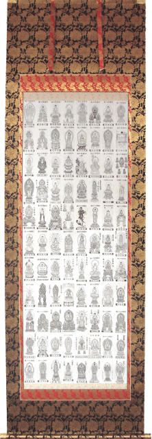 四国八十八ヶ所　御影札　掛軸