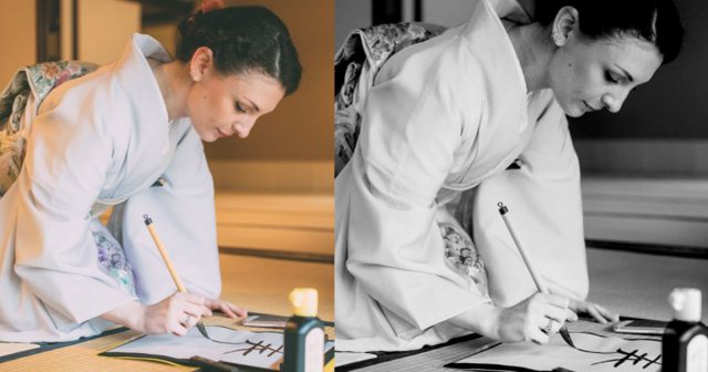 外国人 書道 無地 掛軸 インバウンド