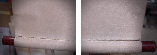 中国の掛軸 軸棒外れ