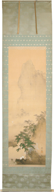 岩井昇山 掛軸 修理