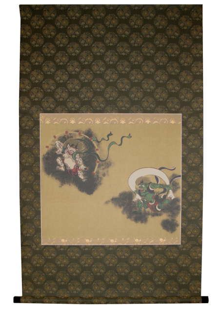 掛軸の複製 風神雷神図