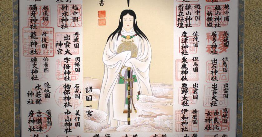 全国一之宮巡り (諸国一宮巡り) 朱印掛軸の表装依頼を承りました 