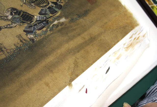 掛軸の修復　補彩