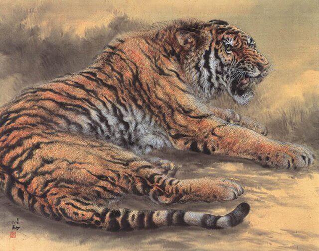 大橋翠石 猛虎 金メダリスト