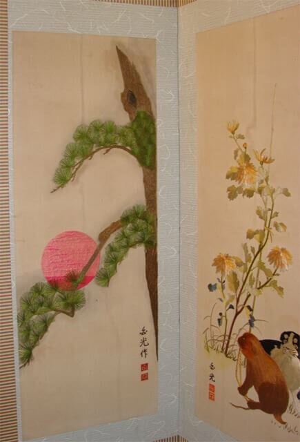 四曲屏風修理_ 尼崎市