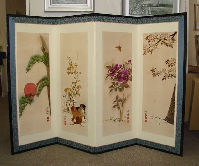 四曲屏風修理_ 尼崎市
