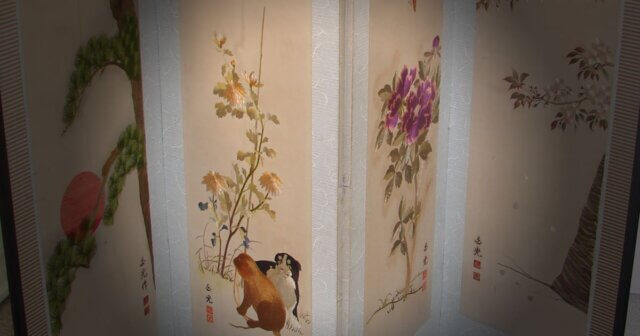 四曲屏風修理_ 尼崎市