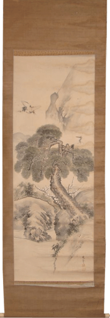 掛軸の雨染み洗浄、クリーニング_香美町香住区