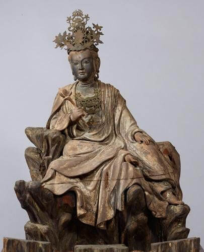 定番限定SALEM▽時代 仏像 観音如来像 獅子座台 如来坐像 木像 木製仏像 (22914) 仏像